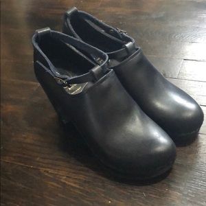 No. 6 Black Ankle Booties - 36/6 Clogs